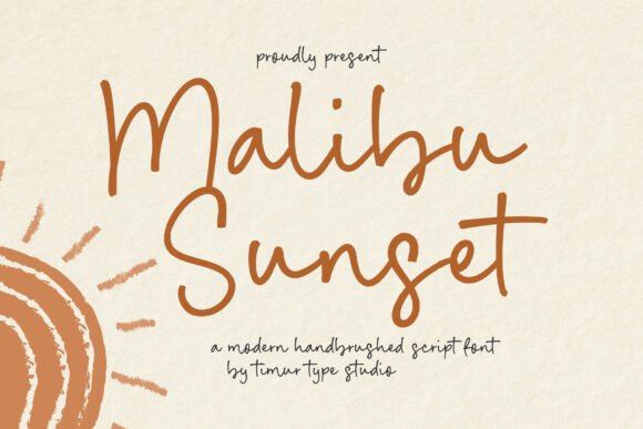 Capturing Coastal Calm: The Malibu Sunset Font