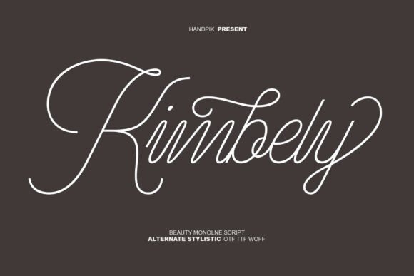 Kimberly: The Monoline Script for Modern Elegance